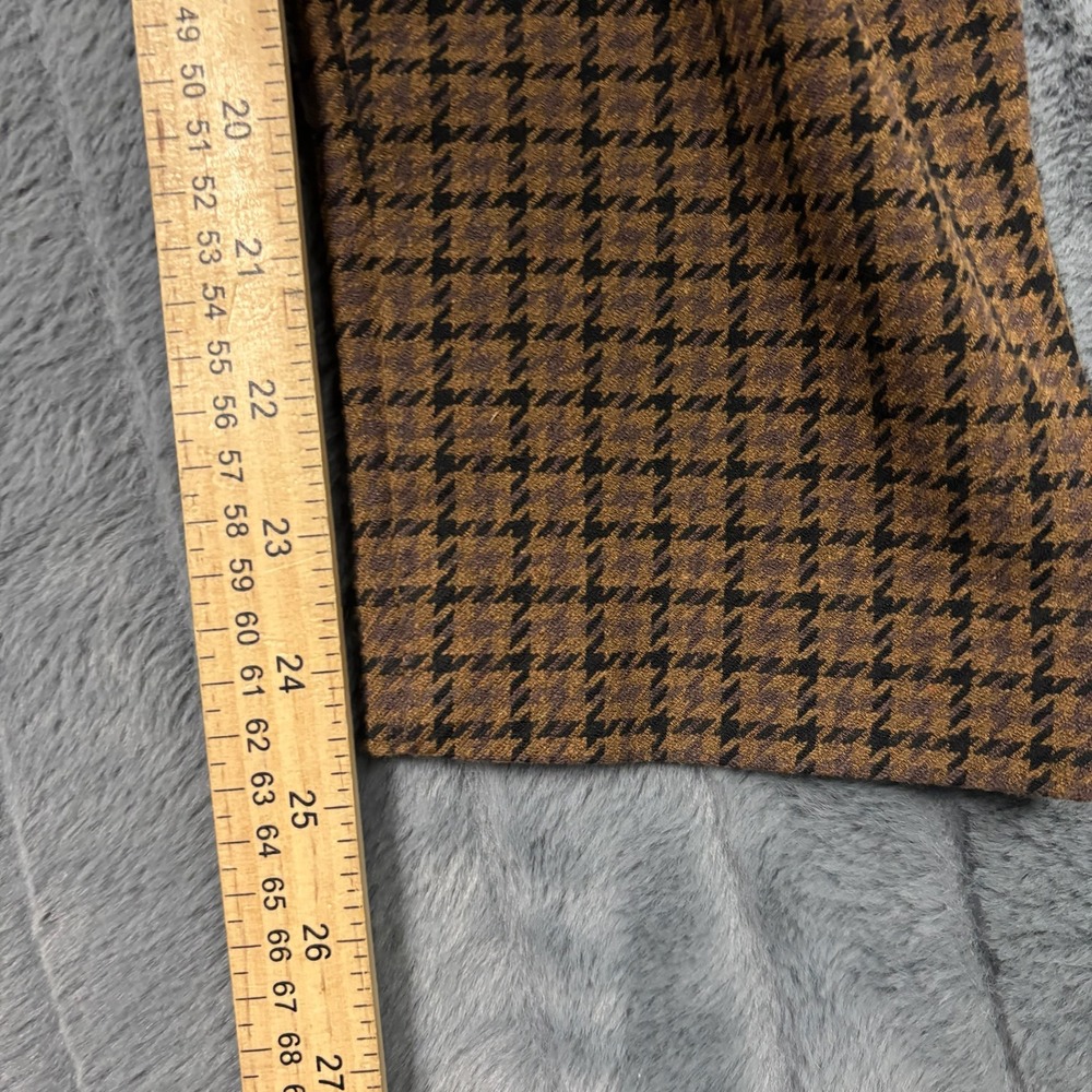 Old Navy High-Rise Pixie Skinny Pants Brown Houndstooth Plaid Size 10 - Picture 4 of 9